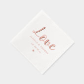 Elegante liefde bruiloft folie servetten (Rechts)