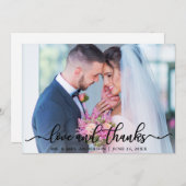 Elegante Liefde en Bedankt Script Bruiloft Foto Bl (Voorkant / Achterkant)