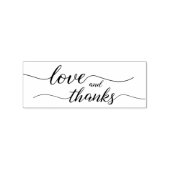 Elegante Liefde en Bedankt Trouwscript Rubberstempel (Afrduk)