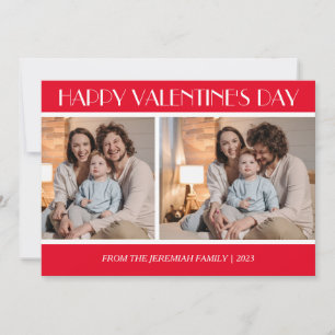 Elegante Liefde Gelukkige Valentijnsdag Familie 2  Feestdagenkaart