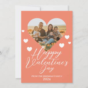 Elegante Liefde Gelukkige Valentijnsdag Familie Fo Feestdagenkaart