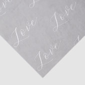 Elegante liefde grijs wit bruiloft tissuepapier (Detail)