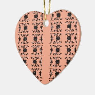 Elegante liefdesbrieven: een Roos-transformatie Keramisch Ornament