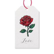 Elegante liefdesroos cadeaukaartjes