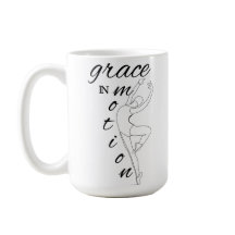 Elégante ligne d'art Ballerina avec citation Mug