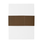 Elegante lijn Bloemen Linnen Espresso Bruin Uitnodigingen Wikkel (Achterkant Voorbeeld)