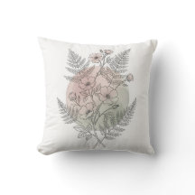 Elegante Lijnkunst Blozende Roze Wilde Roos Bloem
