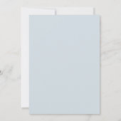 elegante lijst blauwe bloemen bruiloft kaart (Achterkant)