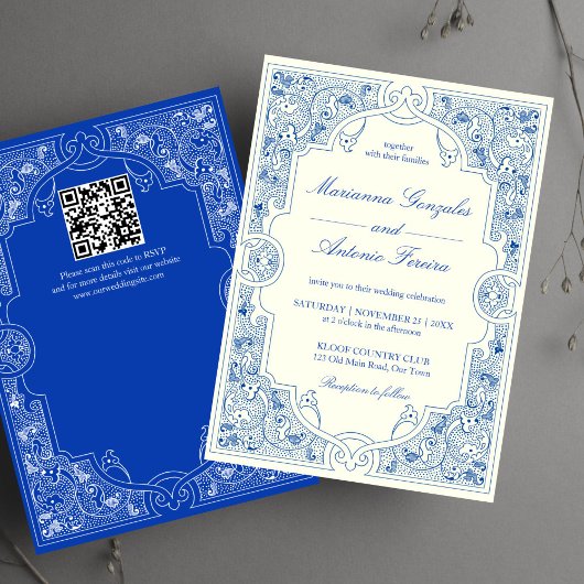Elegante   lijst bruiloft sjabloon kaart
