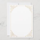 Elegante Lijst Gold Script Moslim bruiloft Kaart (Achterkant)