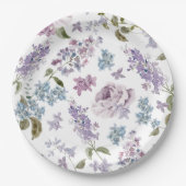 Elegante Lila bruiloft Papieren Bordje (Voorkant)