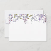 Elegante Lila bruiloft RSVP Kaartje (Achterkant)