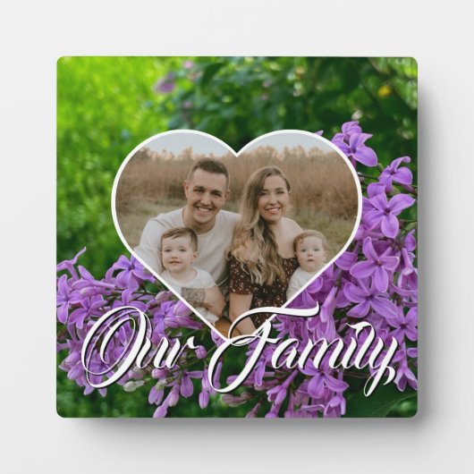 Elegante Lila fotosjabloon Fotoplaat (Voorkant)