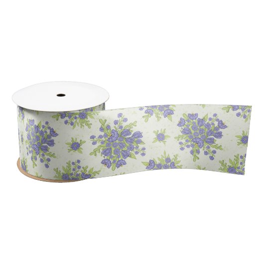 Elegante lila paarse lente bloemen lint (Spoel)
