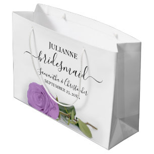Elegante Lila Paarse Roos Posh bruidsmeisje bruilo Groot Cadeauzakje