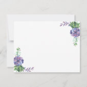 Elegante Lila vetplanten foto Save the Date Aankondiging (Achterkant)