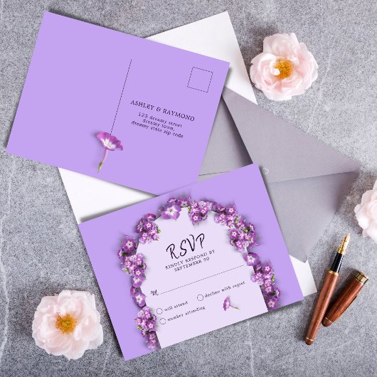 Élégante Lilac Lilac MoonArch Florals Pas de menu