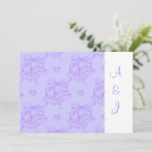 ÉLÉGANTE LILAC MARIAGE BELLS INVITATION (Debout devant)