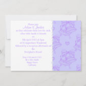 ÉLÉGANTE LILAC MARIAGE BELLS INVITATION (Dos)