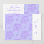 ÉLÉGANTE LILAC MARIAGE BELLS INVITATION (Devant / Derrière)