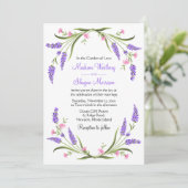 Elegante Lilacs Waterverf Paarse Floral Wedding I Kaart (Staand voorkant)