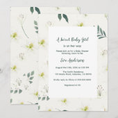 Elegante Lily Baby shower Invitation Kaart (Voorkant / Achterkant)