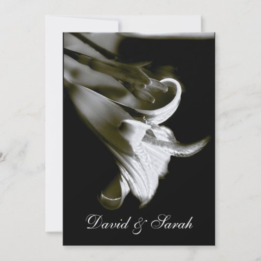 Élégante Lily Faire-part de mariage (Devant)