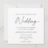 Élégante Lily Faire-part de mariage - Floral intem (Devant)