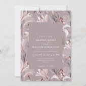 Élégante Lily Faire-part de mariage - Floral intem (Devant)