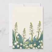 Elegante Lily van de vallei Bloemenbruiloft Bedankkaart (Achterkant)