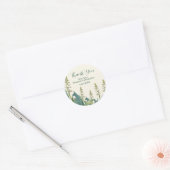 Elegante Lily van de Vallei Bruiloft Dank u Ronde Sticker (Envelop)