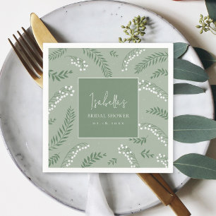 Elegante Lily van het Valley Garden Vrijgezellenfe Servet