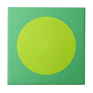Elegante limoengroene en zeegroene wanddecoratie   tegeltje
