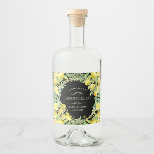 Elegante Limoncello Citroen Boeket Likeurfles Etiket