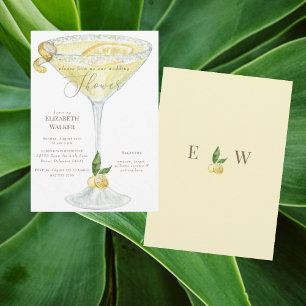 Elegante Limoncello Trouwdouche Kaart