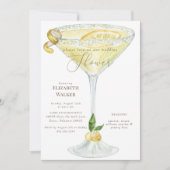 Elegante Limoncello Trouwdouche Kaart (Voorkant)