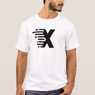Elegante lintlijn Letter X Monogram T-shirt