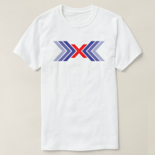 Elegante lintlijn Letter X Monogram T-shirt