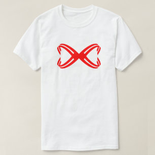 Elegante lintlijn Letter X Monogram T-shirt