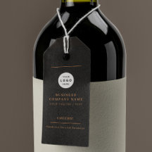 Elegante logo gepersonaliseerde cheers wijnfles