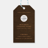 Elegante logo gepersonaliseerde cheers wijnfles cadeaulabel (Voorkant)