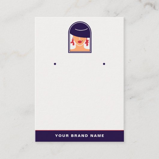 Elegante Logo Vrouwen Houder voor designer sierade Visitekaartje (Voorkant)