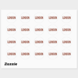 Elegante Londense Bloemsticker - Vintage Roos Ronde Sticker