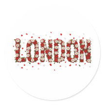 Elegante Londense Bloemsticker - Vintage Roos