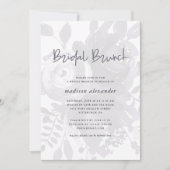 Elegante  look Bloemen Bruids Brunch Kaart (Voorkant)