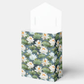 Elegante Lotus bloem betegeld patroon Groot Bedankdoosjes (Geopend)