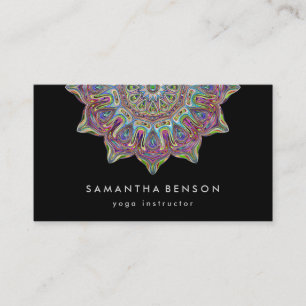 Elegante Lotus Bloem Logo Yoga Mandala Visitekaartje