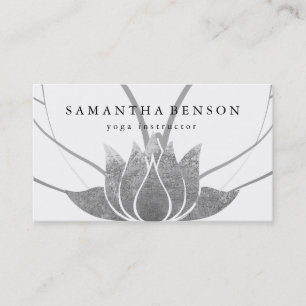Elegante Lotus Bloem Logo Yoga Visitekaartje