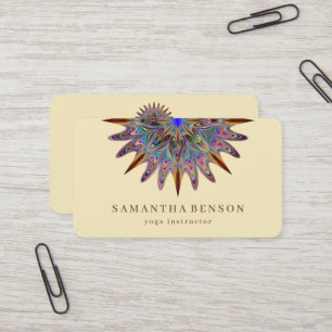 Elegante Lotus Bloem Logo Yoga Visitekaartje