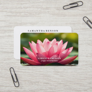 Elegante Lotus Bloem Logo Yoga Visitekaartje